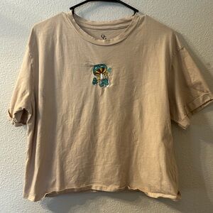 Organic Generation mushroom print cropped top size XL